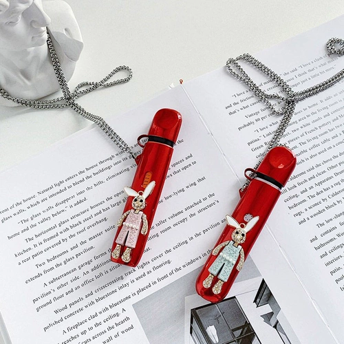 Подходит для RELX четвертого поколения, защитный чехол с гальваническим покрытием, мягкая оболочка, мультяшный кролик Йорк, подвесной цепной ремешок пятого поколения Yueke 45