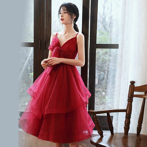 Красное вечернее платье, летнее элитное свадебное платье, коллекция 2023