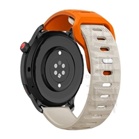 Официальный и тот же абзац [оранжевый со звездным светом] Силиконовый ремешок · Черное пряжка для ногтей