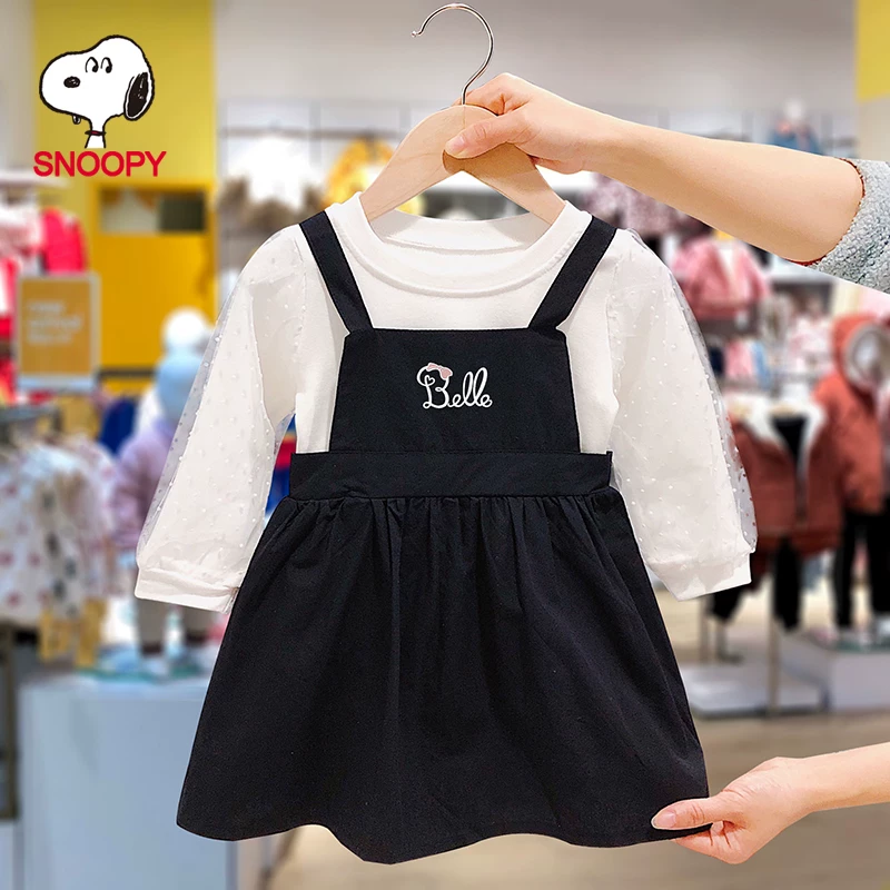 Nuby, snoopy, набор, юбка для девочки, весеннее детское slip-dress, корейский стиль