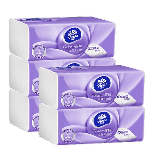 Vida Pucking Paper Cotton Clout Трехмерная красивая бумага для салфетки на лице 3 -layer 90 насоса Домашняя Домашняя бумажная бумага для туалетной бумаги [By]