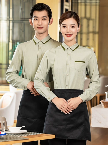 Официант рабочая одежда Женская западная ресторан Roast Milk Tea Teaber Рубашка Официант