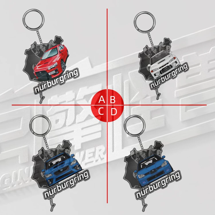 Mitsubishi EVO10 generation 4th generation Si -domain FD2 Qi Panther performance car acrylic engine jdm custom double -sided keychain