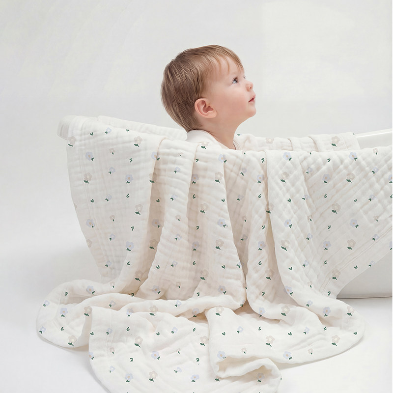 四层纯棉婴儿纱布浴巾 70*90cm +赠【方巾】   券后14.5元包邮