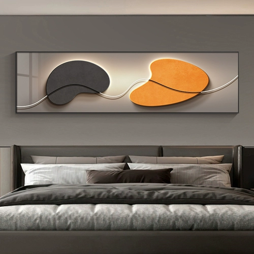 Камень, чтобы управлять спальней, украшения, окрашивание, легкая роскошная абстрактная гостиная, висящая высокая атмосферная диван Фоновая стена роспись