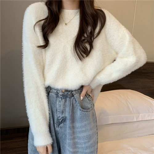 Демисезонный сексуальный свитер, оверсайз, в западном стиле