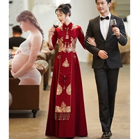 Бордовый, длинный, высокая талия