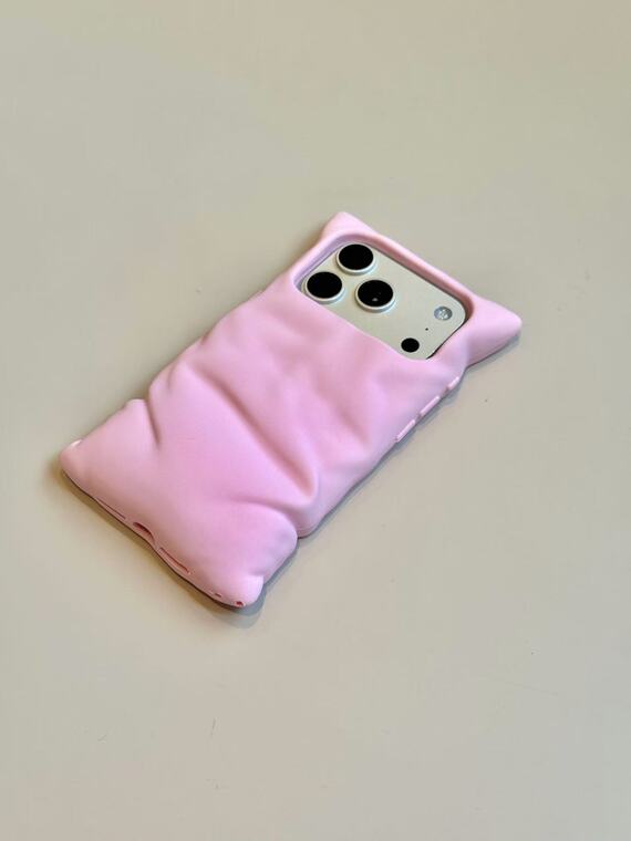 3D Pink Pillow Cat Ears iPhone Case
