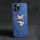 Alcantara Suede Microfiber Phone Cases Covers Cartoon Bear Cute Luxury High End Premium iPhone 15, iPhone 14, iPhone 13, iPhone 12,