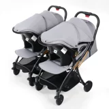 basinng Съёмная коляска для близнецов, складной велосипед тандем, тележка