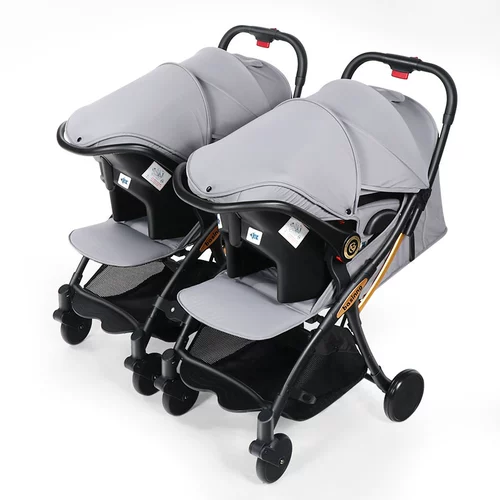 basinng Съёмная коляска для близнецов, складной велосипед тандем, тележка