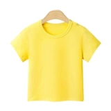Детская хлопковая тонкая футболка с коротким рукавом, приятная телу цветная летняя одежда