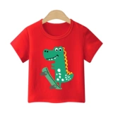 Детская хлопковая тонкая футболка с коротким рукавом, приятная телу цветная летняя одежда