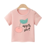 Детская хлопковая тонкая футболка с коротким рукавом, приятная телу цветная летняя одежда