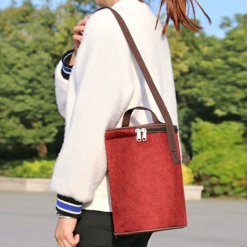 Демисезонная портативная термосумка, сумка для ланча, термос, сумка через плечо