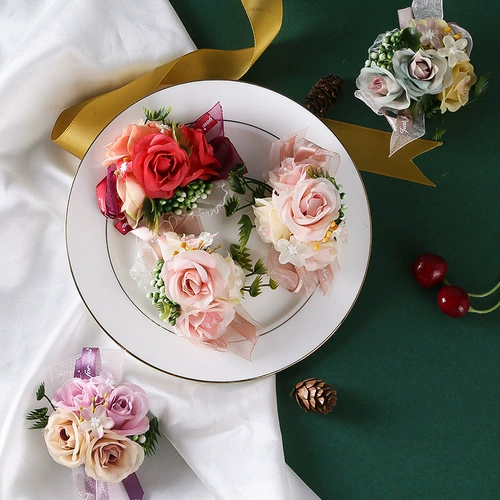 Детский цветок на запястье, корейское платье подружки невесты для невесты, браслет, подарок на день рождения, популярно в интернете, для подружки невесты