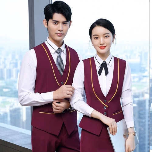 Жилет для работы, комплект для отеля, лонгслив, униформа