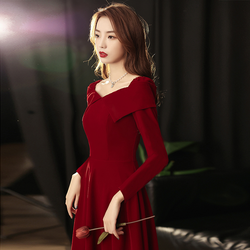  Gxwp144 wine red long sleeve model+XL   + $4.72 