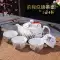 Ấm trà Cảnh Đức Trấn một nồi gốm sứ màu xanh và trắng nhỏ tay cầm phụ hộ gia đình bộ trà kung fu trà tách trà nhà sản xuất bia phong cách Trung Hoa ấm trà chén trà cổ Ấm trà - Bộ ấm trà