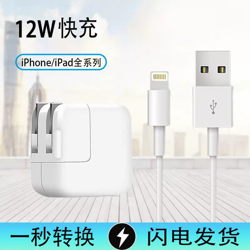 Ipad充電器air 2 3 4 5適用蘋果12pro充電器iphone5 6 7