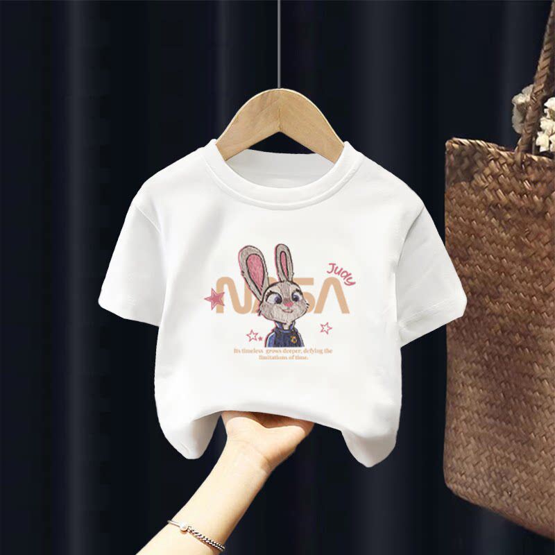 A类纯棉女童短袖t恤女夏季2026新款洋气儿童半袖中大童女孩上衣