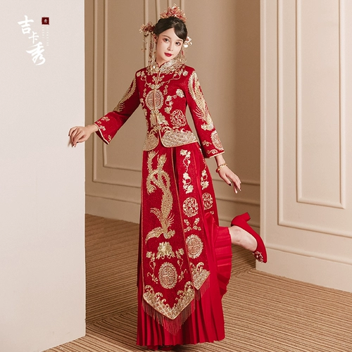 Традиционный свадебный наряд Сюхэ, вечернее платье, свадебное платье, коллекция 2023, по фигуре