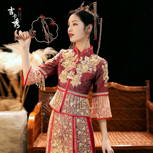 Традиционный свадебный наряд Сюхэ, свадебное платье, вечернее платье для беременных, коллекция 2023, по фигуре