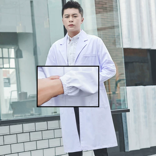 Летняя тонкая длинная униформа врача для работы, рабочая одежда, короткий рукав