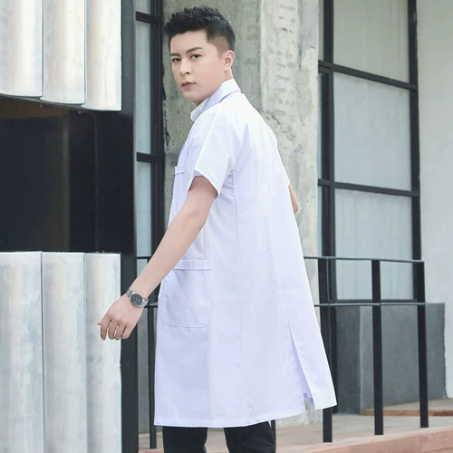 Летняя тонкая длинная униформа врача для работы, рабочая одежда, короткий рукав