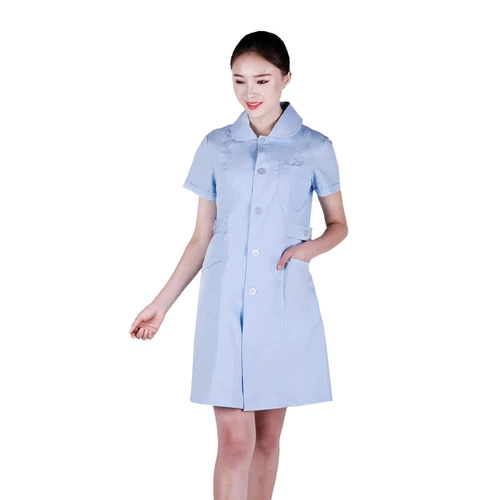 Летняя тонкая длинная униформа врача для работы, рабочая одежда, короткий рукав