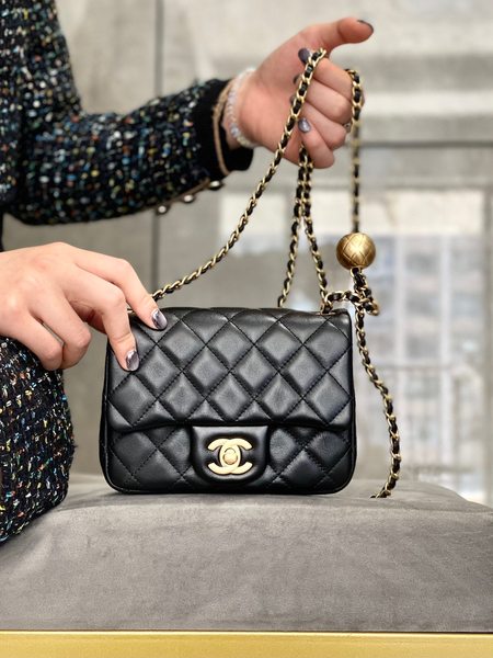 Сейчас в наличии  Chanel/ шанель оскар Игрок в гольф жировой золотой жемчуг цепь плечо посланник сумочку Средний и древний сумки