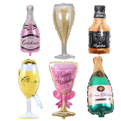 Мультфильм Шампанский вин бутылка инопланетная алюминиевая фольга Шаллуд свадьба на день рождения