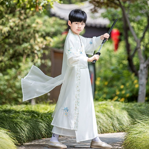 Ханьфу, летний детский костюм мальчика цветочника