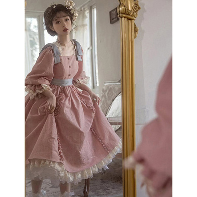 taobao agent Retro dress, small princess costume, French retro style, Lolita style, Lolita OP