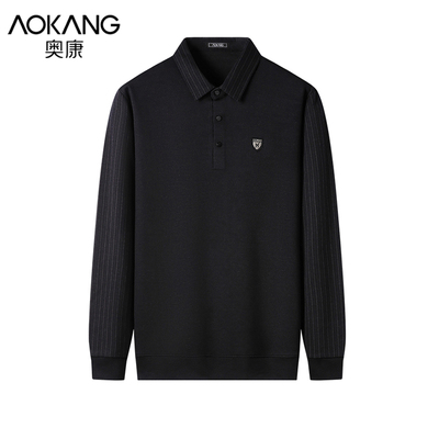 taobao agent Men's autumn T-shirt, polo, long sleeve, for middle age