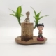 Бразильское дерево диаметром 6-7см + тазик из листьев лотоса + Грут + Нежа