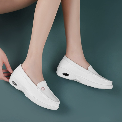 Дышащая униформа медсестры, нескользящий кушон, рабочая белая обувь на платформе, мягкая подошва, против усталых ног