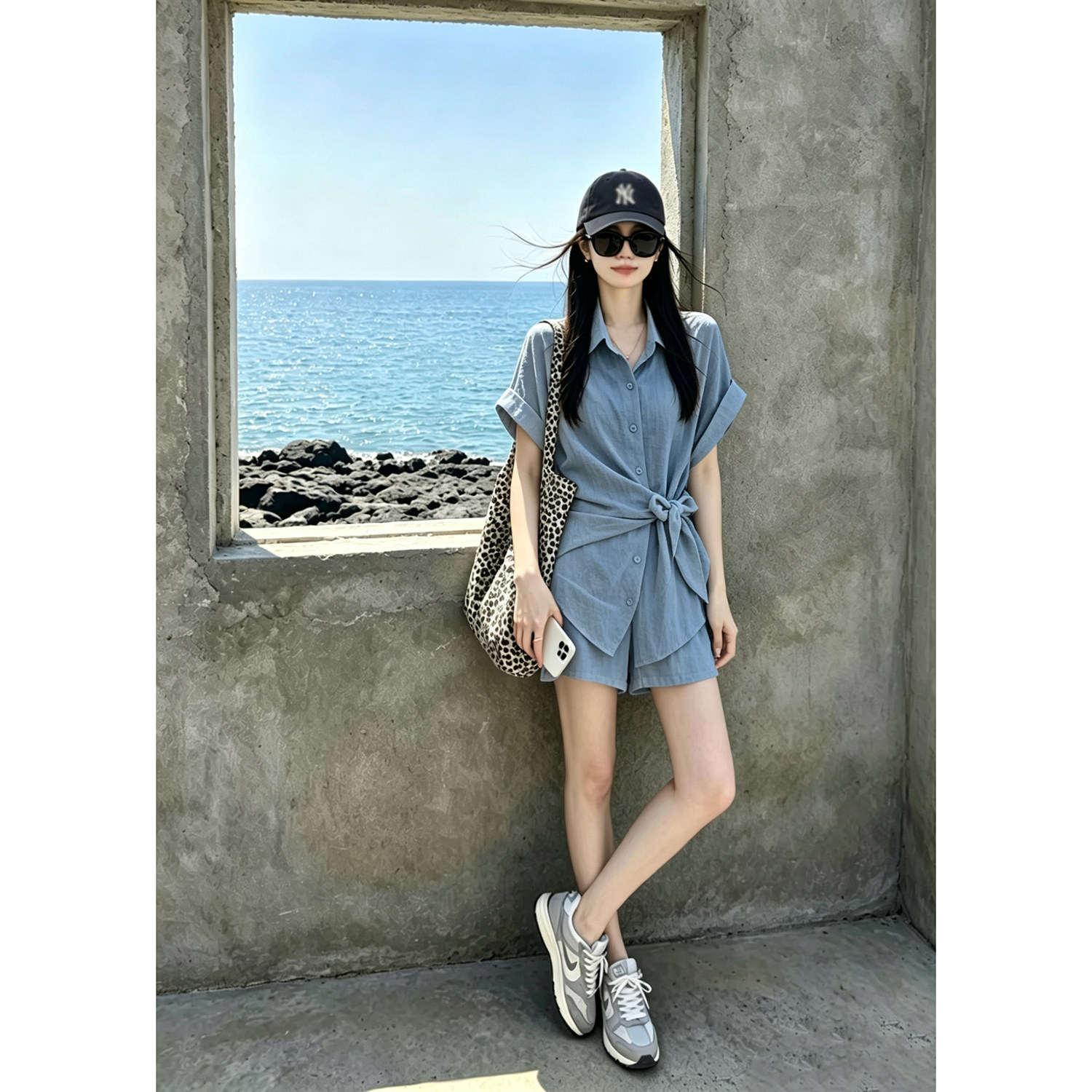 2026 hottest summer outfit full set plus size petite high-end old money style shirt shorts age-defying unique set premium quality selected style