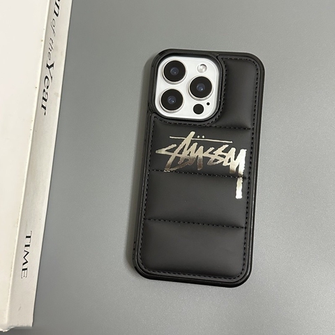 Chrome Hearts Stussy Quilted Black iPhone Case