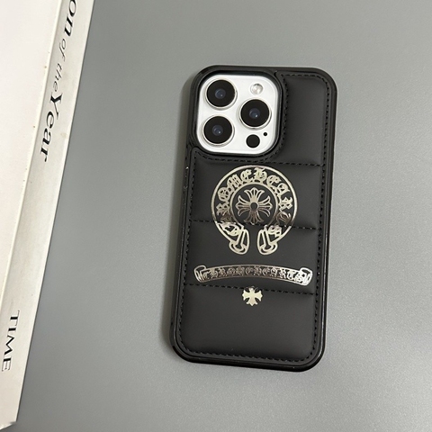 Chrome Hearts Stussy Quilted Black iPhone Case