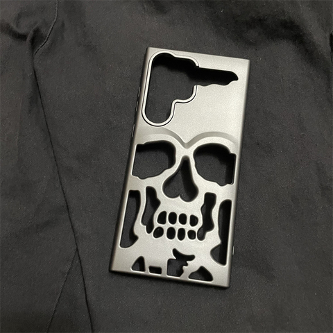 Punk Hollow Skeleton Matte Heat Dissipation S24, S24 Plus, S24 Ultra, S23, S23 Plus, S23 Ultra Samsung Phone Case