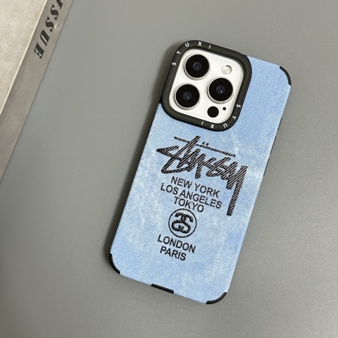 Stussy 8 Ball Denim Textured MagSafe For Pro/Plus/Max/Air – 17, 16, 15, 14, 13 iPhone Case