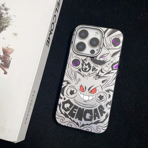 Gengar Pokemon Silver Plated Luxury iPhone Case
