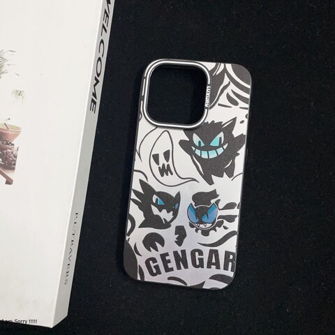 Gengar Pokemon Silver Plated Luxury iPhone Case
