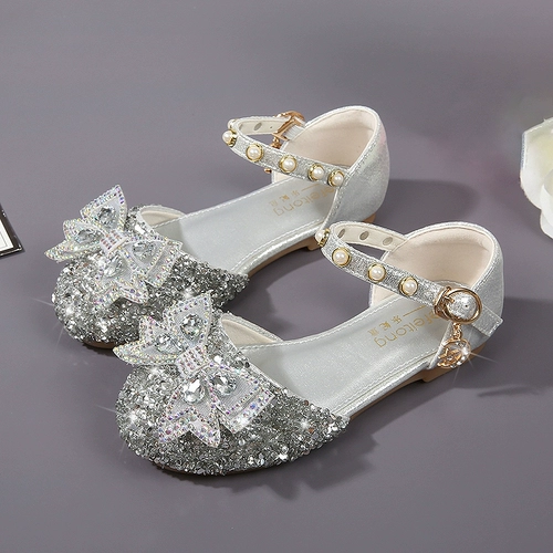 Наряд маленькой принцессы, обувь, детские летние сандалии с бантиком, мягкая подошва