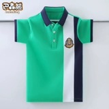 Футболка с коротким рукавом для мальчиков, летняя одежда, детская хлопковая форма для школьников, летняя футболка polo, короткий рукав, детская одежда