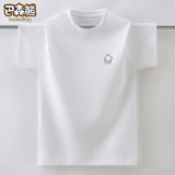 Белая футболка с коротким рукавом для мальчиков, хлопковая летняя одежда, летний комплект, подходит для подростков, в западном стиле