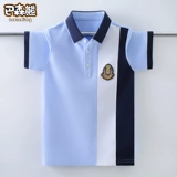 Футболка с коротким рукавом для мальчиков, летняя одежда, детская хлопковая форма для школьников, летняя футболка polo, короткий рукав, детская одежда