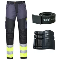 Черные штаны, наколенники, ремень