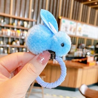 002 Голубая кроличья веревка для волос